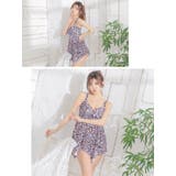 バッククロスレースアップチュニックセットアップビキニ ガーリースイムウェア | my minette | 詳細画像14 