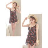 バッククロスレースアップチュニックセットアップビキニ ガーリースイムウェア | my minette | 詳細画像8 