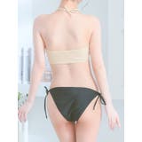 バイカラー×フラワーコサージュ付きバンドゥビキニ セクシースイムウェア | my minette | 詳細画像8