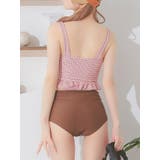 レースアップフリルビスチェ×ハイウエストビキニ タンキニ ガーリースイムウェア | my minette | 詳細画像8