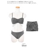 ビジューラインホルターネックバンドゥビキニ3点セット ガーリースイムウェア 水着 | my minette | 詳細画像10 