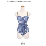 パッチワークデニムデザインウエストマークモノキニ セクシースイムウェア レトロ水着 | my minette | 詳細画像9