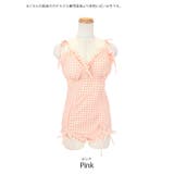 ギンガムチェックフリル×ポイントリボンワンピース水着 ガーリースイムウェア 体型… | my minette | 詳細画像12 