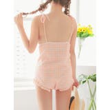 ギンガムチェックフリル×ポイントリボンワンピース水着 ガーリースイムウェア 体型… | my minette | 詳細画像11 