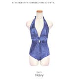 ストレッチデニムバストカットモノキニ セクシースイムウェア レトロ水着 | my minette | 詳細画像10