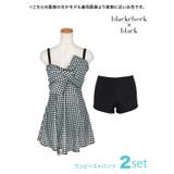 リボンモチーフチェックAラインチュニックセットアップビキニ ガーリースイムウェア… | my minette | 詳細画像7 