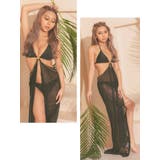 パレオ付きチェーンライン三角ビキニ セクシースイムウェア リゾート水着 | my minette | 詳細画像13 