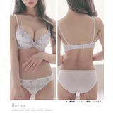 フラワーモチーフ刺繍×リボンブラ&ショーツセット ガーリーランジェリー 勝負下着 | Retica | 詳細画像5