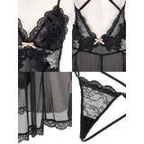レース×シフォンベビードール＆Tバックセット セクシーランジェリー 勝負下着 | Retica | 詳細画像7 