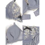 優しいパープル×フラワー刺繍アクセントブラ＆ショーツセット ガーリーランジェリー | Retica | 詳細画像7 