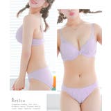 レース×チュールポイントビジューブラ&ショーツセット 勝負下着 | Retica | 詳細画像3