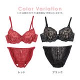 スカラップレースワンカラーポイントビジューブラ＆ショーツセット セクシーランジェ… | Retica | 詳細画像11 
