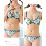 クラシックフラワー刺繍×レースブラ&ショーツセット ガーリーランジェリー セクシー | Retica | 詳細画像3
