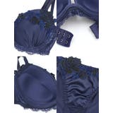 ローズ刺繍ワンカラーサテンブラ＆ショーツセット セクシーランジェリー 勝負下着 | Retica | 詳細画像7 