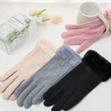 レディース スマホ対応 タッチパネル対応 裏起毛 ファー手袋  | M.Y.A. | 詳細画像1 