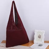 ワインレッド | トートバッグ ショルダーバッグ クロシェ | M.Y.A.