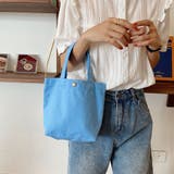 ライトブルー | ミニトートバッグ ハンドバッグ 帆布 | M.Y.A.
