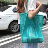 グリーン | メッシュトートバッグ エコバッグ 折りたたみ  | M.Y.A.