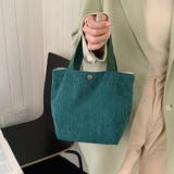 ダークグリーン | ミニトートバッグ ハンドバッグ コーデユロイ | M.Y.A.