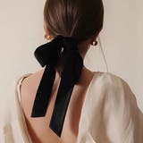 シュシュ ヘアゴム ヘアバンド リボン ベルベット | M.Y.A. | 詳細画像1 