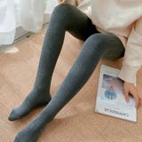 タイツ/ダークグレー | リブ編み 裏起毛 レギンス タイツ トレンカ 厚手 レディース   | M.Y.A.