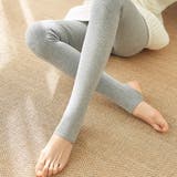 リブ編み 裏起毛 レギンス タイツ トレンカ 厚手 レディース   | M.Y.A. | 詳細画像14 