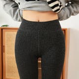 リブ編み 裏起毛 レギンス タイツ トレンカ 厚手 レディース   | M.Y.A. | 詳細画像18 