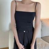 ブラック | カップ付きキャミソール インナー ルームウェア フィットネス | M.Y.A.