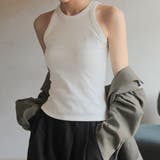 ホワイト/レギュラー丈 | リブタンクトップ アメスリタンク アメリカンスリーブ | M.Y.A.