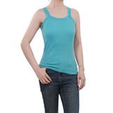 スカイブルー | キャミソール レース リブ 薄手 下着 肌着 速乾 サラサラ | M.Y.A.