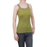 モスグリーン | キャミソール レース リブ 薄手 下着 肌着 速乾 サラサラ | M.Y.A.