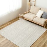 手洗いできるケーブルニットラグ エクリュ 約190×190cm | MY ROOM’S | 詳細画像12