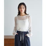 ホワイト | LAME GATHER TOP | My shawty