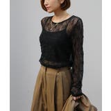 LACE GATHER TOP | My shawty | 詳細画像3
