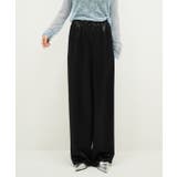 ブラック | SATIN EASY WIDE PANTS | My shawty