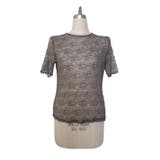 チャコールグレー | LACE SHORT SLEEVE | My shawty