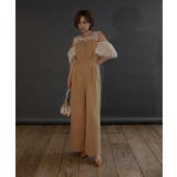 キャメル | 2WAY FRINGE LACE PANTS DRESS | My shawty
