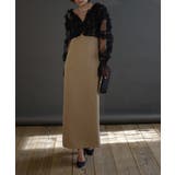 ベージュ×ブラック | 2WAY TULE BOLERO DRESS | My shawty