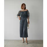 グレイッシュブルー | 2WAY VELVET DRESS | My shawty