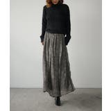 ブラック | CHIFFON LEOPARD LONG SKIRT | My shawty