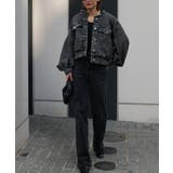ブラック | CUT OFF DENIM JACKET | My shawty