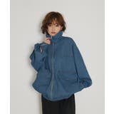 ブルー | DENIM STAND OVER BLOUSON | My shawty