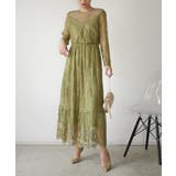 グリーン | ELLE SCALLOPE LACE DRESS | My shawty