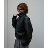 ブラック | F/LEATHER SHORT BLOUSON | My shawty