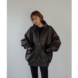 ダークブラウン | F/LEATHER STAND OVER BLOUSON | My shawty