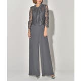 グレー | HIGHT NECK LACE PANTS DRESS | My shawty