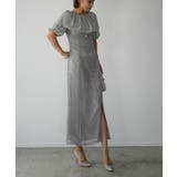 グレイッシュブルー | OFF SHOULDER DOCIKNG DRESS | My shawty