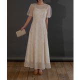 アイボリー | PUFF SLEEVE LACE DRESS | My shawty