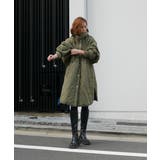 カーキ | QUILT HOODIE COAT | My shawty