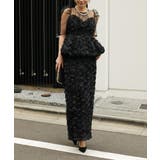 ブラック | ROSE PEPLUM SET DRESS | My shawty